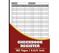 Checkbook Register Large Print: Check Register Book for Personal Small Business & Business Finances | Bank Account Ledger, Deposit & Withdrawal Log, ... and Managing Budgets | 8.5"X11", 100 Pages