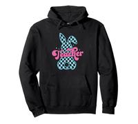 Checkerboard Bunny Teacher Easter Vibes Sudadera con Capucha