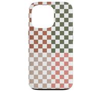 Checkerboard Classic Checkered Checker Earth Beige Colors Carcasa para iPhone 13 Pro