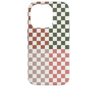 Checkerboard Classic Checkered Checker Earth Beige Colors Carcasa para iPhone 14 Pro