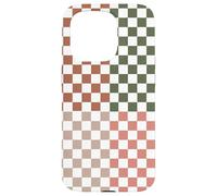 Checkerboard Classic Checkered Checker Earth Beige Colors Carcasa para iPhone 15 Pro