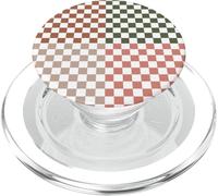 Checkerboard Classic Checkered Checker Earth Beige Colors PopSockets PopGrip para MagSafe