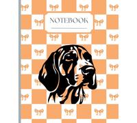 Checkerboard Composition Notebook - Wide Ruled 100 Pages - Orange & White with Bows and Football Design: Aesthetic school notebook inspired by ... back-to-school, journaling, or game day notes