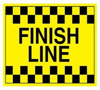 Checkered Flag Finish Line Metal Sign 12x8 Inch