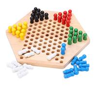 Checkers Tradicionales Chinos con Placa de Ajedrez de Seis Lados, 10 Piezas Cada una con Seis Colores Diferentes, Juego Divertido para Niños y Adultos, Adecuado para la