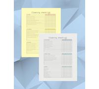 Checklist for Home Cleaning: A Room-by-Room Organizer to Simplify Cleaning Routine | Extra Sections to add Personalized Tasks | Matte cover design, 8”x10” with 122 Pages