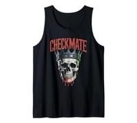 Checkmate King Skull - Figura de Rey Espeluznante Amante del ajedrez Camiseta sin Mangas
