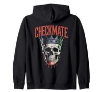 Checkmate King Skull - Figura de Rey Espeluznante Amante del ajedrez Sudadera con Capucha