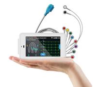 CheckMe ECG profesional de 12 derivaciones, ECG digital con algoritmo de Glasgow, adquisición y análisis de datos de ECG en tiempo real, transferencia de datos por WIFI e impresión de informes
