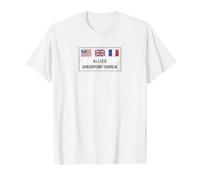Checkpoint Charlie Guerra Fría Muro de Berlín Alemania Oriental Francia Camiseta gráfica económica, Hombre, Blanco, XL