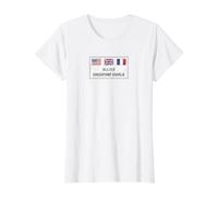 Checkpoint Charlie Guerra Fría Muro de Berlín Alemania Oriental Francia Camiseta gráfica económica, Mujer, Blanco, L