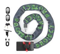CHEDADANG Candado para bicicleta con alarma, 1200mm x 8 mm, con 2 mandos a distancia, 3 llaves, cadena de bloqueo para scooter eléctrico, bicicleta, moto
