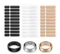 Chedin 60 ajustadores de tamaño de anillo inteligentes, compatibles con Oura Ring Gen 4/3/Galaxy Ring/Ultra Human Ring Air, espaciadores de ajuste de anillo invisibles y tenedores para mayor comodidad