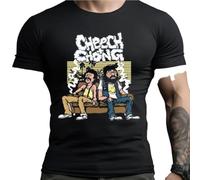 Cheech and Chong Chillin' in T Shirt Short Sleeve BlackM