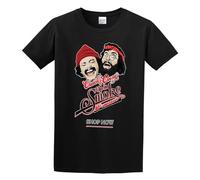 Cheech and Chong Up In Smoke Unisex 100% Cotton Short-Sleeve T-Shirts Black L