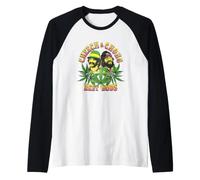 Cheech & Chong Best Buds Cannabis Leaves Retro Camiseta Manga Raglan