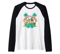Cheech & Chong Cartoon Couch Palm Trees Camiseta Manga Raglan