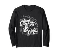 Cheech & Chong Classic Duo Smoke Logo Manga Larga