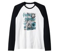 Cheech & Chong Get Blunted Blue Smiley Camiseta Manga Raglan