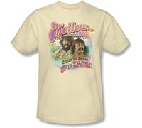 Cheech Chong Men's T-Shirt Up in Smoke Retro 80S Graphic tee Beige XL Men's
