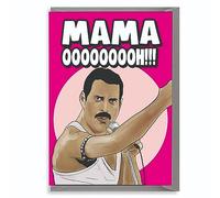 Cheeky Chops Tarjeta de Queen Freddie Mercury - Mama oooooh!!! - Día de la Madre, cumpleaños, música, divertida - IN87