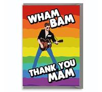 Cheeky Chops Tarjeta del día de la madre, tarjeta para mamá, tarjeta para madre, tarjeta de cumpleaños, mamá, mamá, mamá, mamá, mamá (George Micheal 80's Wham Bam Thank you mam M115)