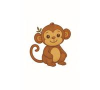 Cheeky Monkey: Daily planner featuring a lovable embroidered monkey, perfect for playful planning and jungle vibes.