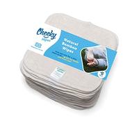 Cheeky Wipes - 25 toallitas de rizo de bambú lavables, 15 x 15 cm, reutilizables, perfectas para manos y cara del bebé, absorbentes, suaves y antibacterianas