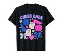 Cheer Babe Coquette Megáfono Pom Pom Design Camiseta