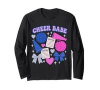 Cheer Babe Coquette Megáfono Pom Pom Design Manga Larga