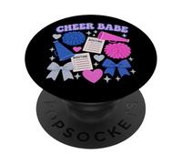 Cheer Babe Coquette Megáfono Pom Pom Design PopSockets PopGrip Adhesivo