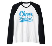 Cheer Boyfriend Orgullosa Animadora BF Animadora Entrenador Fan Camiseta Manga Raglan