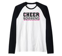 Cheer Boyfriend Orgullosa Animadora BF Animadora Entrenador Fan Camiseta Manga Raglan