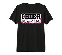 Cheer Boyfriend Orgullosa Animadora BF Animadora Entrenador Fan Camiseta Premium