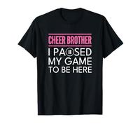 Cheer Bro Cheerleader Brother Pink Paused My Game To Be Here Camiseta