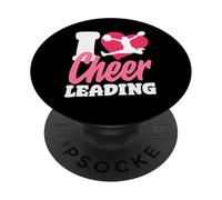 Cheer Cheerleading Heart Me Encanta ser porrista PopSockets PopGrip Adhesivo