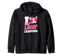 Cheer Cheerleading Heart Me Encanta ser porrista Sudadera con Capucha