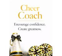 Cheer Coach - Black, Inspirational Cheerleading Coach Journal, 8.5”x11” Wide Ruled Motivational Blank Notebook, Paperback Lined 100 Pages