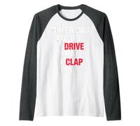 Cheer Dad Duties Drive Pay Clap Pay Padre Deportista Camiseta Manga Raglan
