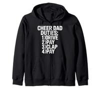 Cheer Dad Duties Drive Pay Clap Pay Padre Deportista - Sudadera con Capucha