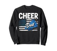 Cheer Dad porrista del Día del Padre de la Bandera Estadounidense Sudadera