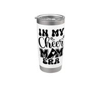 Cheer & Dance Mama In My Cheer Mom Era Cheerleader Coach Mom Vaso térmico de acero inoxidable de doble pared