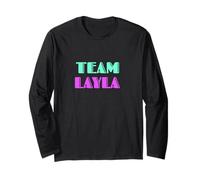 Cheer for Layla Show Support Be On Team Layla 90s Style Manga Larga