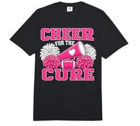 Cheer for The Cure Breast Cancer Awareness Cheerleader Gifts Comfort Colors Adult Heavyweight T-Shirt