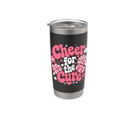 Cheer for The Cure Breast Cancer Awareness Vaso térmico de acero inoxidable de doble pared