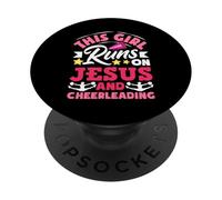 Cheer Girl Esta Chica Corre En Jesús Y Animadoras PopSockets PopGrip Adhesivo