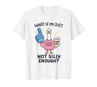 Cheer Mom Goose Not Tonto Funny Camiseta gráfica económica, Hombre, Blanco, L