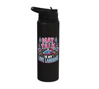 Cheer Mom Mat Talk Cheerleader Mom Stainless Steel Insulated Water Bottle