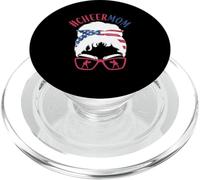 Cheer Mom Messy Bun Blanqueado Animadora Madre Mamá Padre PopSockets PopGrip para MagSafe