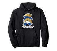 Cheer Mom Messy Bun Blanqueado Animadora Madre Mamá Padre Sudadera con Capucha